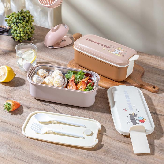 小簡(jiǎn)二格不銹鋼飯盒