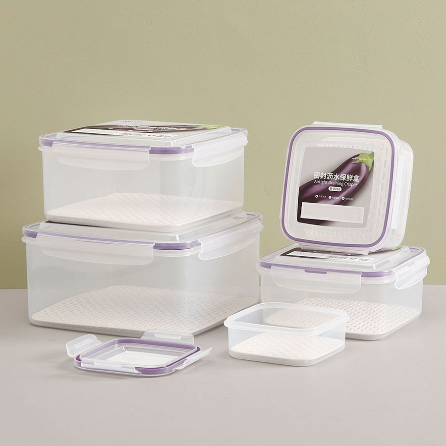 美時(shí)方形密封瀝水保鮮