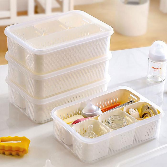 多用四格瀝水收納保鮮