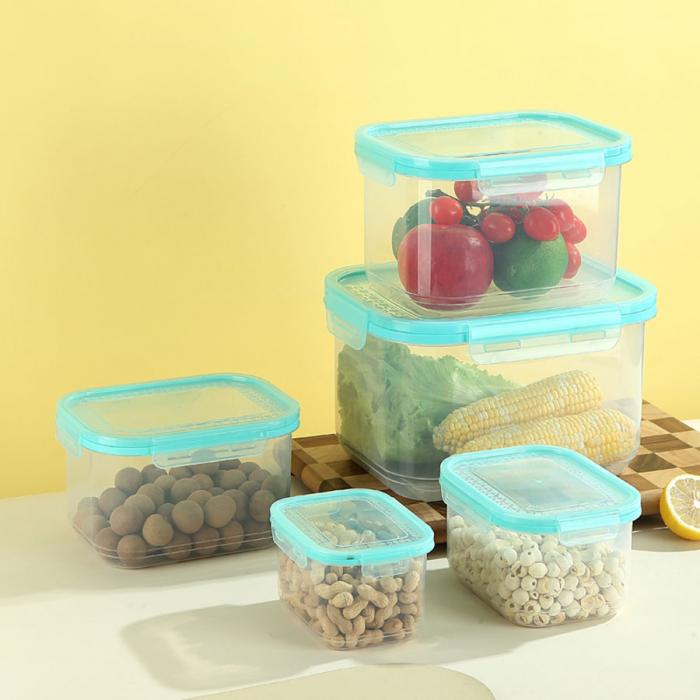 鮮凈無縫密封保鮮盒(長方加高款3件套/5件套