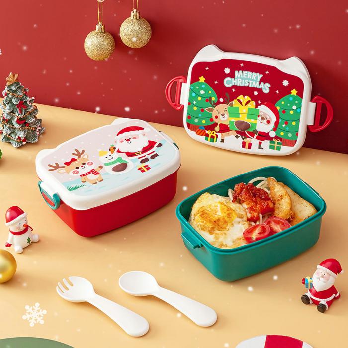 圣誕長(zhǎng)方形兒童飯盒