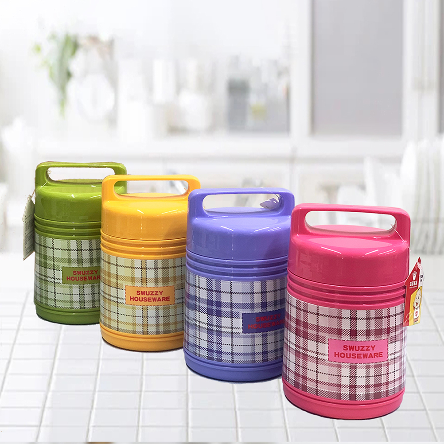 保溫瓶(全鋼內膽)格紋