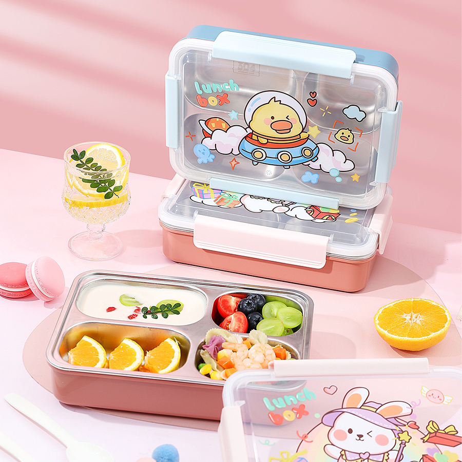 不銹鋼三格/四格飯盒(