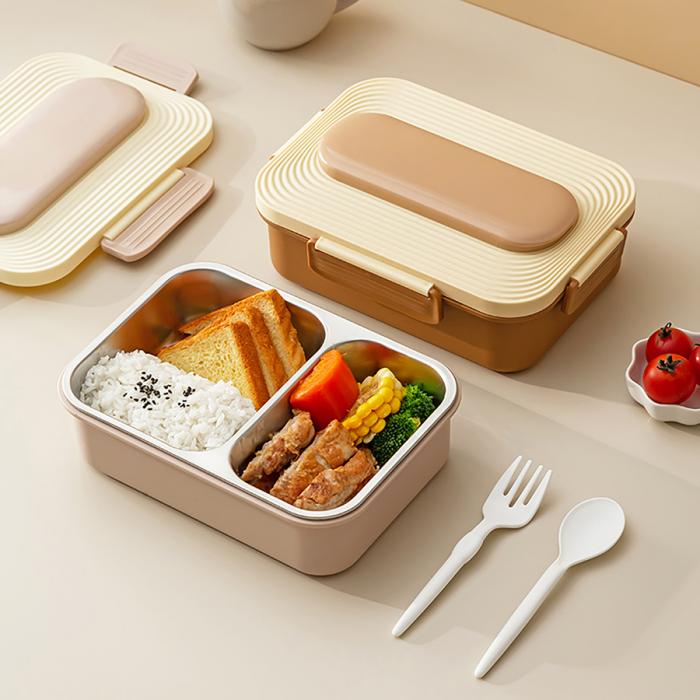 小簡(jiǎn)二格不銹鋼飯盒