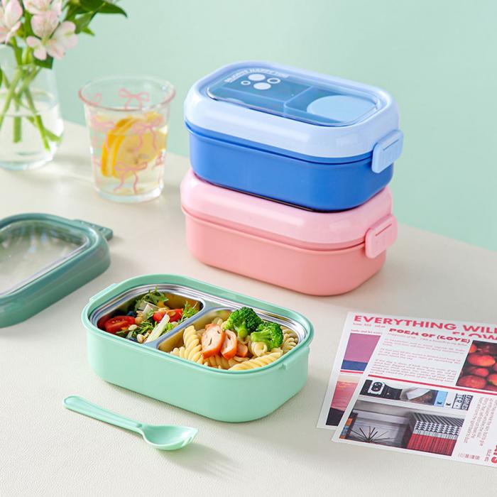 萌趣單層雙層便當(dāng)盒 不銹鋼款/塑料款