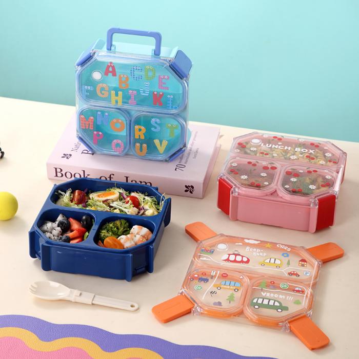 UV手提獨立密封方形塑料二格1.05L/三格980m